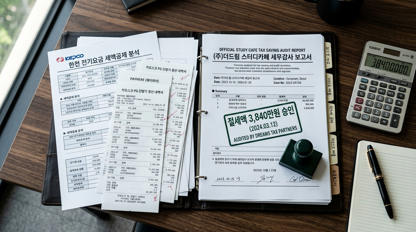 실제 고객 절세 및 비용 절감 사례 리포트 (AI 생성 이미지)