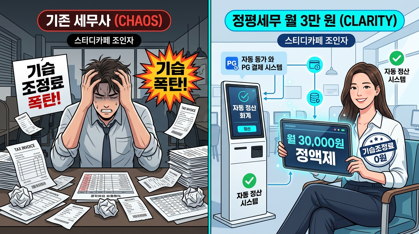 일반 세무사 대비 서비스 비교 매트릭스 (AI 생성 이미지)